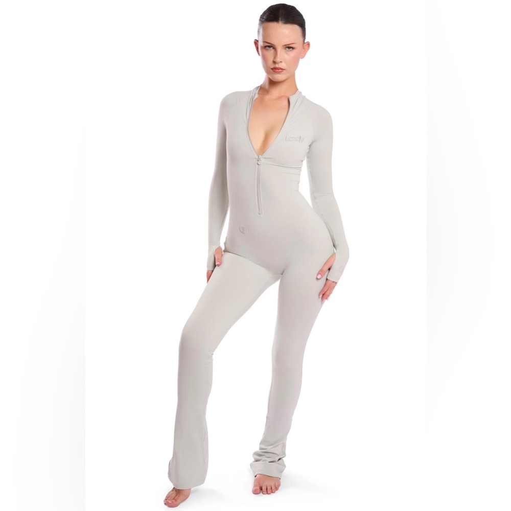 ISO body by raven tracy basics jumpsuit slate grey